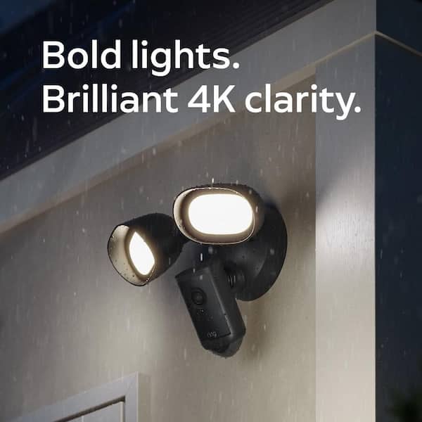 Floodlight Cam Pro Wired (2nd Gen) - Retinal 4K Security Camera, 10x Enhanced Zoom, Motion-Activated Floodlights, Black