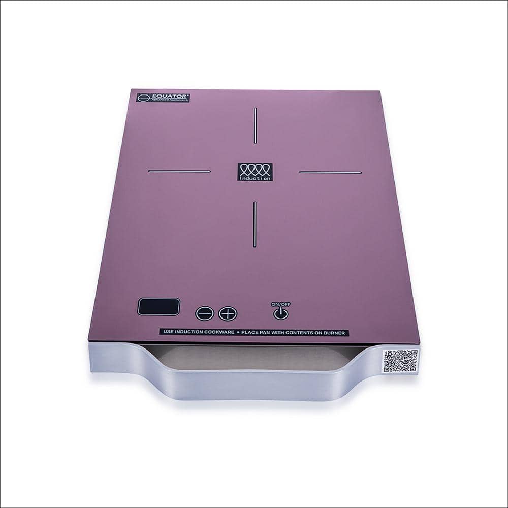 11 in. Portable Single Burner ceramic glass surface Induction Cooktop in Li