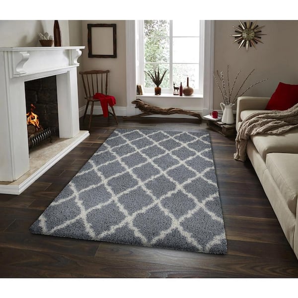 3x5 Modern White Area Rugs for Living Room, Bedroom Rug, Dining Room Rug, Indoor Entry or Entryway Rug, Kitchen Rug