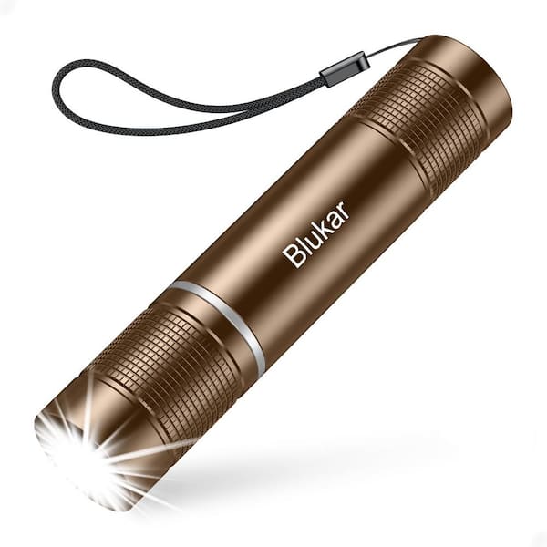 Portable Brown 3.7 Volt 2000 Lumen LED Rechargeable Flashlight Handheld Worklight Battery Operated 4.45 in. Tool Only