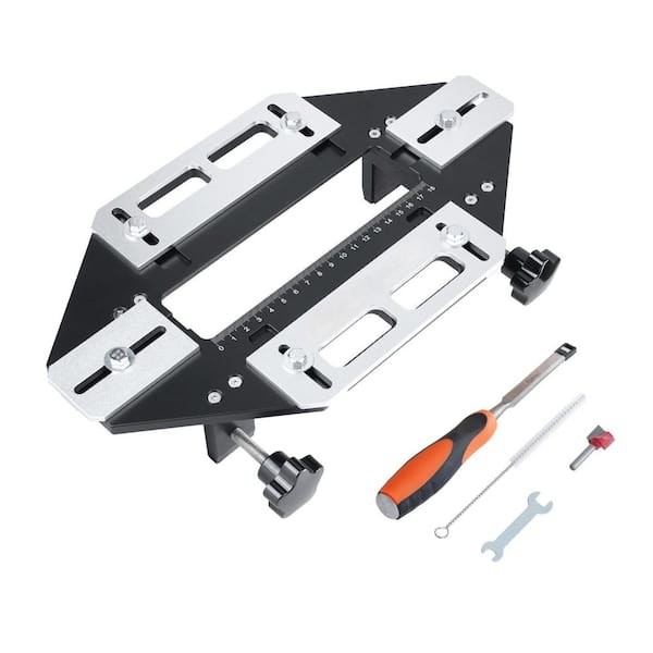 SKYSHALO Door Hinge Jig, Aluminum Alloy Woodworking Hole Opener, Flexible Wooden Door Hinge Hole Guide, Plasma Cutter