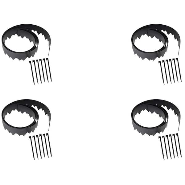 20 ft. L x 4.5 in. H Black Pound In Plastic Edging Kit-4 Pack