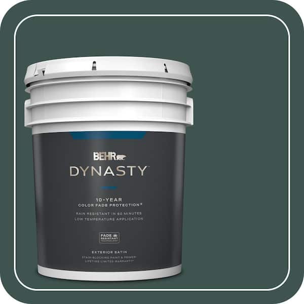 BEHR DYNASTY 5 gal. #480F-7 Sycamore Tree Satin Enamel Exterior Stain-Blocking Paint & Primer