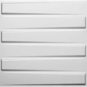 19.6 in. x 19.6 in. x 1 in. Off-White Plant Fiber Glue-On Wainscot Wall Panel (10-Pack)