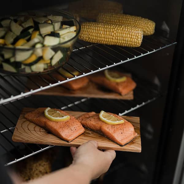 30 in. Analog Electric Smoker in Black with 3 Racks