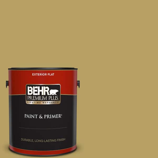 BEHR PREMIUM PLUS 1 gal. #PPU6-19 Chameleon Flat Exterior Paint & Primer