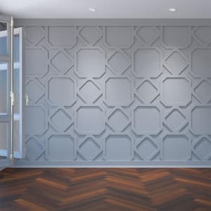 39 7/8"W x 23 3/8"H x 3/8"T Large Lockhart Decorative Fretwork Wall Panels in Architectural Grade PVC