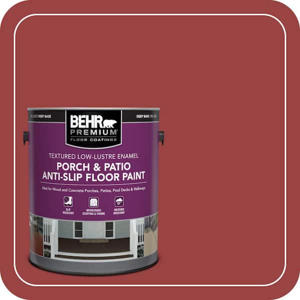 1 gal. #MQ1-10 Red My Mind Textured Low-Lustre Enamel Interior/Exterior Porch and Patio Anti-Slip Floor Paint