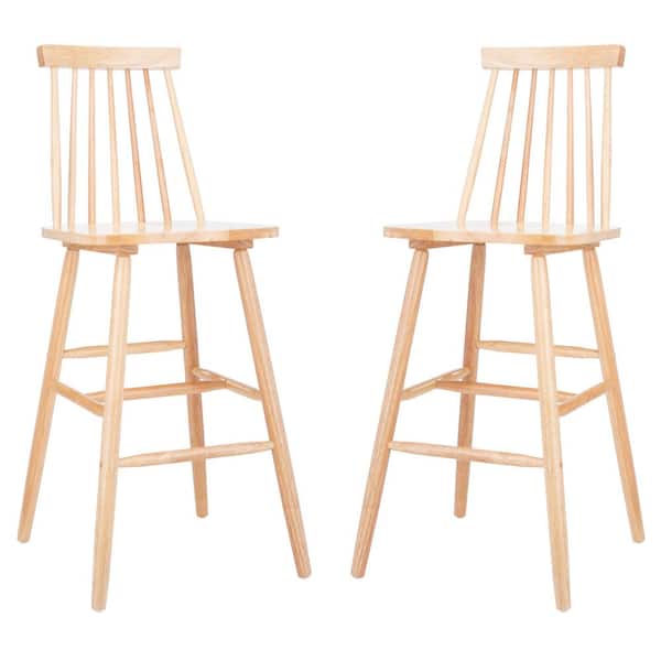 SAFAVIEH Beaufort 44.5 in. Natural Bar Stool (Set of 2)