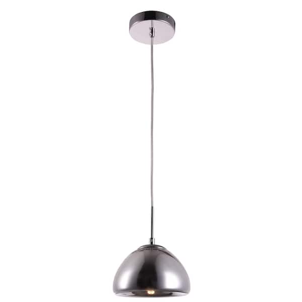 Unbranded Timeless Home 7 in. 1-Light Chrome Pendant Light, Bulbs Not Included