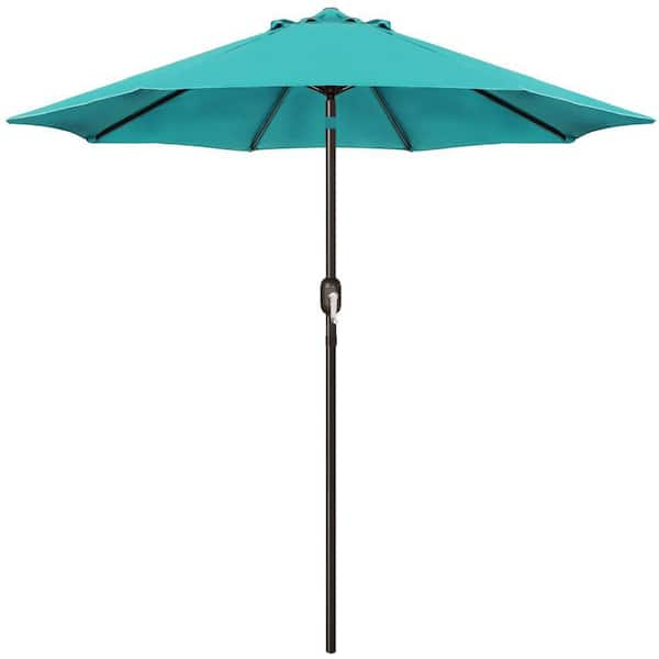 Dyiom 9 ft. Market Striped Umbrella Outdoor Aluminum Patio Umbrella ...