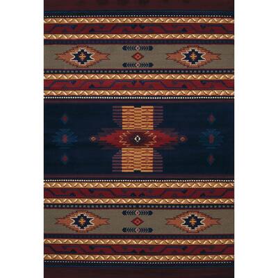 Manhattan Phoenix Navy 7 ft. 10 in. x 10 ft. 6 in. Area Rug