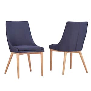 Nobleton Twilight Blue Linen Dining Chair (Set of 2)