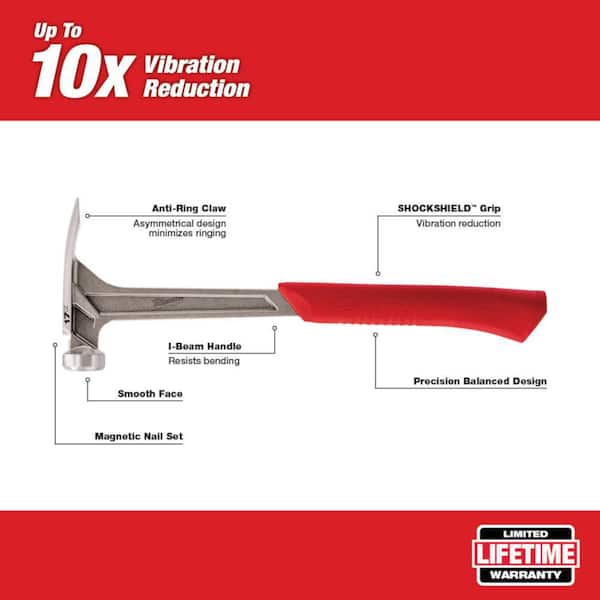17 oz. Smooth Face Framing Hammer with 15 in. Pry Bar