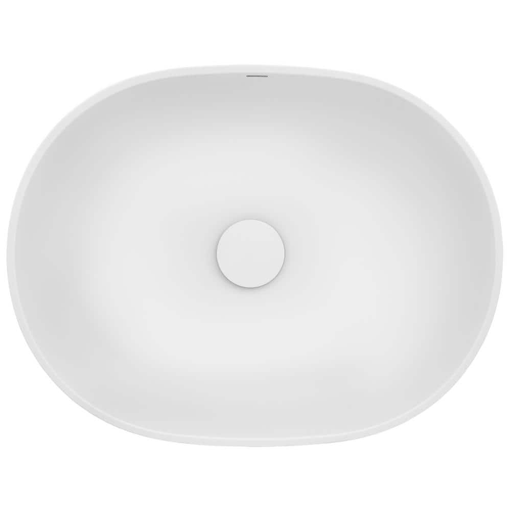 Ruvati 28" White Stone Above-Counter Vessel Sink