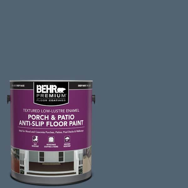 BEHR PREMIUM 1 gal. #T17-17 Midnight Show Textured Low-Lustre Enamel Interior/Exterior Porch and Patio Anti-Slip Floor Paint