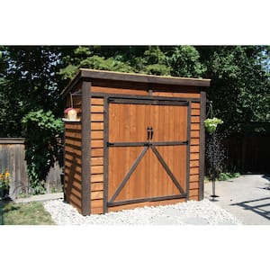 Garden Saver 8 ft. W x 4 ft. D Cedar Wood Storage Shed with Double Doors and Cedar Roof (32 sq. ft.)