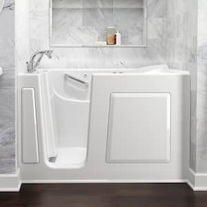Exclusive Series 60 in. x 30 in. Left Hand Walk-In Whirlpool and Air Bath Tub with Quick Drain in White
