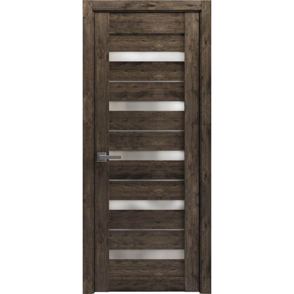 4445 18 in. x 96 in. Right-Hand/Inswing Solid Frosted Glass Cognac Oak Single Prehung Interior Door with Hardware price history on PriceWatchPro