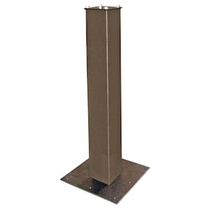27 in. Surface Mount Mailbox Post and Baseplate Package, Bronze
