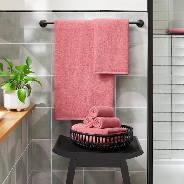 Rose pink hand towels sale