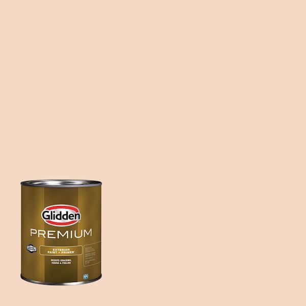 Glidden Premium 1 qt. PPG1200-2 Sourpatch Peach Semi-Gloss Exterior Latex Paint