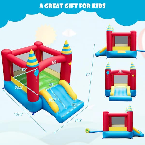 TOBBI Inflatable Bounce House Kid Jump and Slide Castle Bouncer with  Trampoline TH17P0167 - The Home Depot