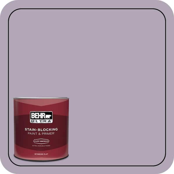 BEHR ULTRA 1 qt. #660F-4 Plum Frost Extra Durable Flat Interior Paint & Primer