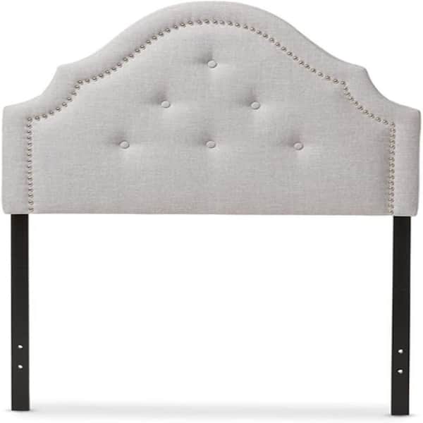 Beige Twin Upholstered Heaboard, Sturdy Bed-Frame Mount Headboard