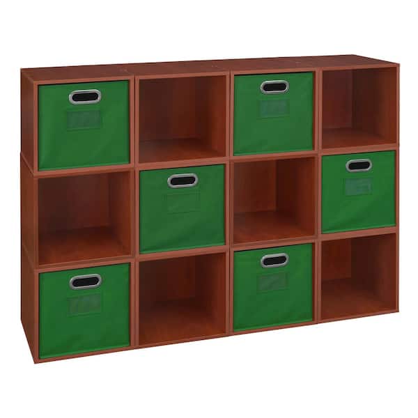 Niche 39 in. H x 52 in. W x 13 in. D Wood 12- Cube Organizer
