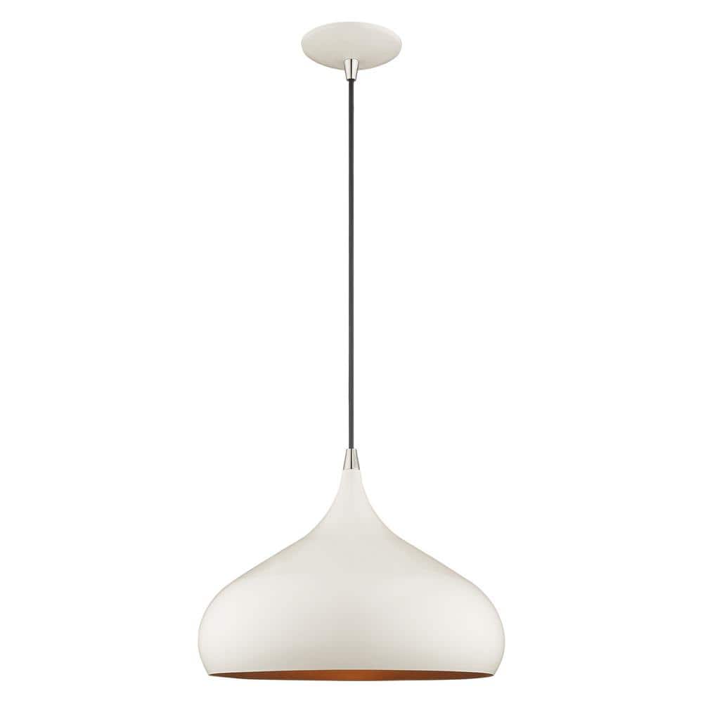 Hansberry 1-Light Shiny White Teardrop Pendant price history on PriceWatchPro
