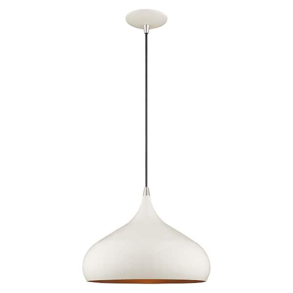 AVIANCE LIGHTING Hansberry 1-Light Shiny White Teardrop Pendant