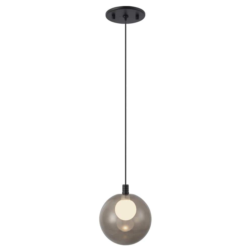 Bolla 6-in Black dimmable LED Pendant with Smoked Glass price history on PriceWatchPro