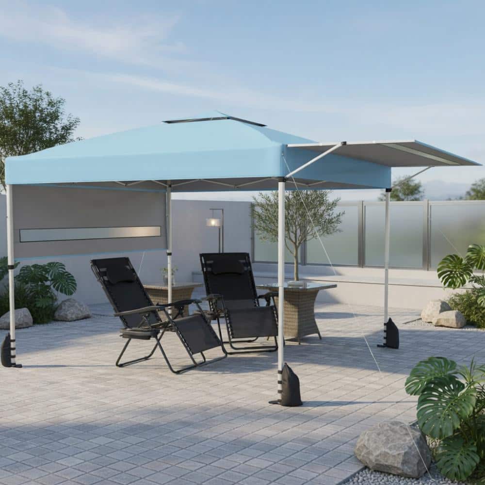 10 ft x 17 ft Pop-Up Canopy with Dual Awnings, 150D Fabric, Adjustable Height & Wheeled Bag, Multi Colors price history on PriceWatchPro
