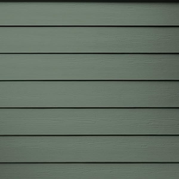 James Hardie Magnolia Home Hardie Plank HZ5 7.25 in. x 144 in. Fiber Cement Cedarmill Lap Siding Chiseled Green