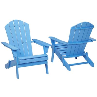 Classic Wood Blue Adirondack Chairs Patio The Home Depot Adirondack Chairs Patio, Teal Adirondack Chairs Home Depot