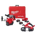 M18 FUEL ONE-KEY 18V Lithium-Ion Brushless Cordless 1 in. SDS-Plus Rotary Hammer W/Dust Extractor Kit + Compact Bandsaw