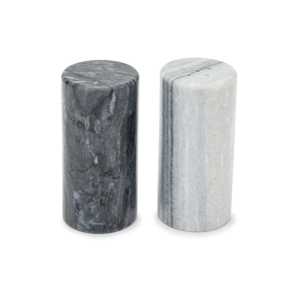 Black and White Marble Salt and Pepper Shaker Set