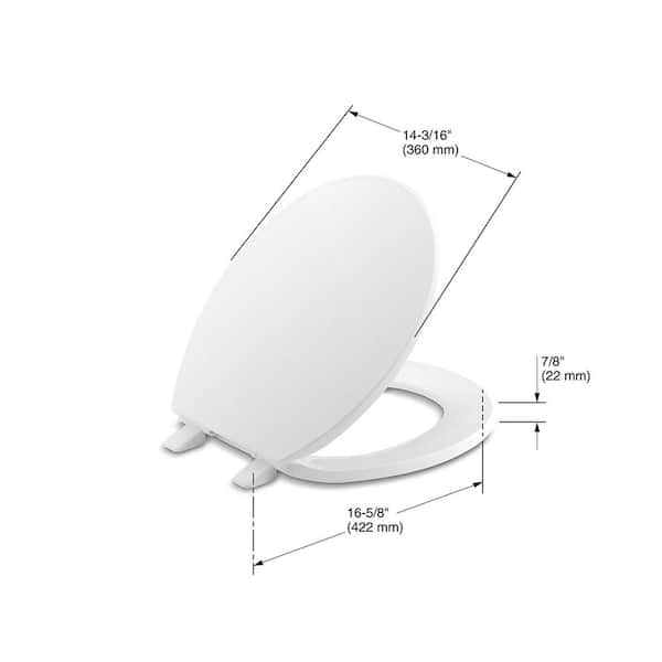 Kohler Wellworth Round Closed Front Toilet Seat In White K R22112 0 The Home Depot - How To Remove Kohler Toilet Seat Cover