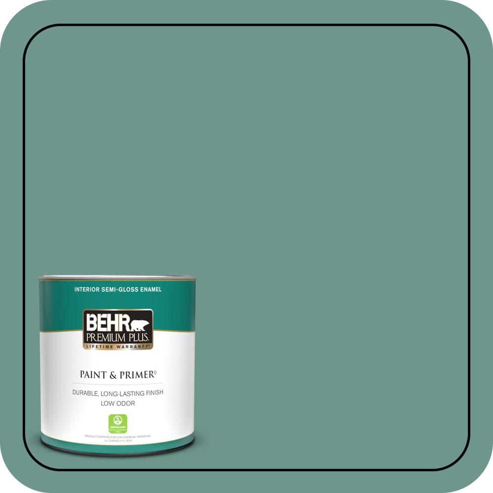 1 qt. #M440-5 Lunar Tide Semi-Gloss Enamel Low Odor Interior Paint & Primer price history on PriceWatchPro