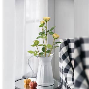 Taysa 4 in. Yellow Artificial Other Rose Spray
