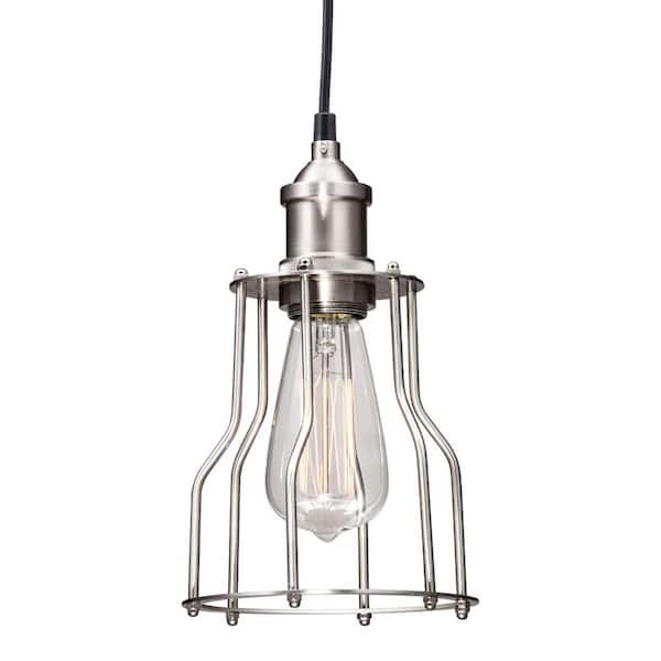 HomeRoots Julia 10 in. Nickel Indoor Ceiling Lamp