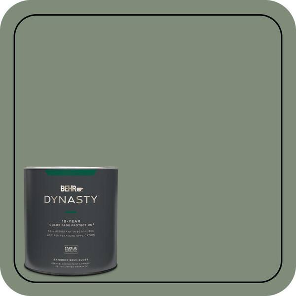 BEHR DYNASTY 1 qt. #450F-5 Amazon Moss Semi-Gloss Exterior Stain-Blocking Paint & Primer