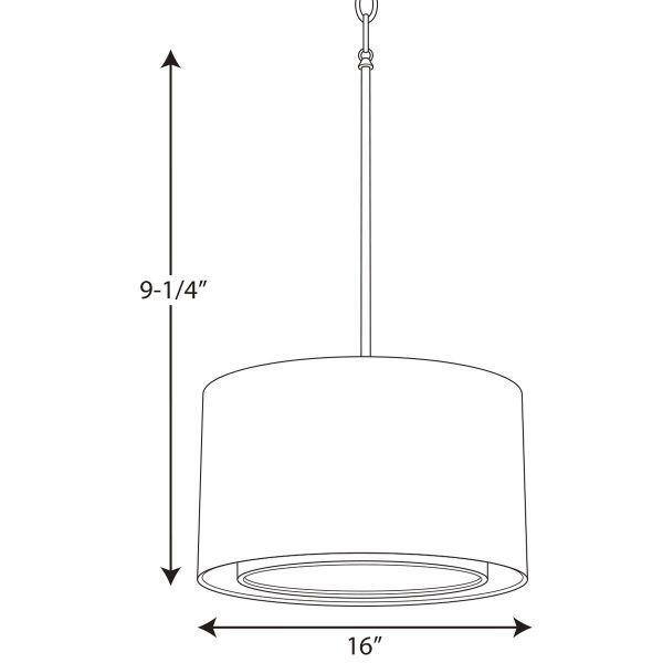 Mylar Drum Pendant with White mylar shade Progress Lighting P5036-20 Cuddle 1-Lt Mylar Drum Pendant with White mylar shade Progress Lighting P5036-20 Cuddle 1-Lt