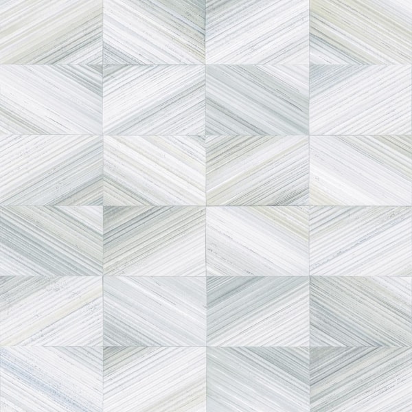 A-Street Prints Ulysses Light Blue Geometric Wood Light Blue Wallpaper Sample