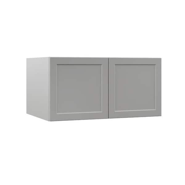 Designer Series Melvern Assembled 36x18x24 in. Deep Wall Bridge Kitchen Cabinet in Heron Gray