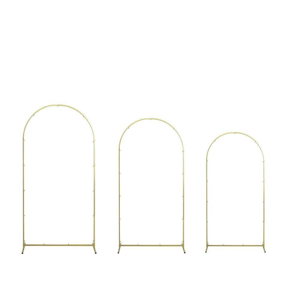 86.4 in. x 1 in. x 46.8 in. Metal Arbor Wedding Arch Backdrop Stand Set of 3 with Cover, Different Sizes Balloon Arch price history on PriceWatchPro