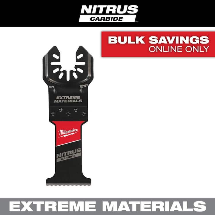 Milwaukee 1-3/8 in. Nitrus Carbide Universal Fit Extreme Materials Cutting Oscillating Multi-Tool Blade (1-Pack)