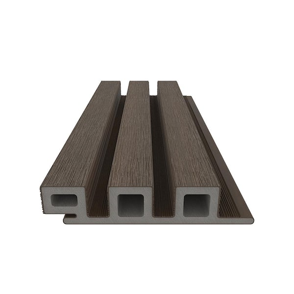 European Siding System 4.8 in. x 12 in. Composite Norwegian Board Siding Sample Board in Brazilian Ipe