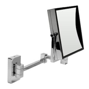 8 in. x 8 in. Wall Makeup Mirror in Polished Chrome